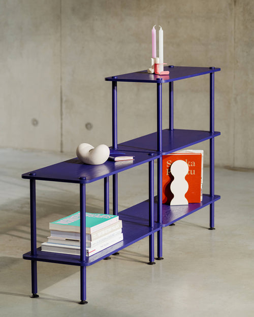 noo.ma Teidi 2-laags houten rekunit - modulair, eikenfineer, 115 x 38 x 9 cm