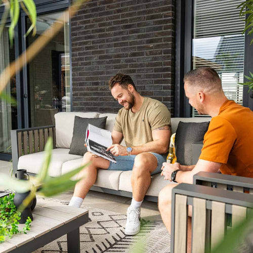 Garden Impressions loungeset Gabon taupe - 4-delig