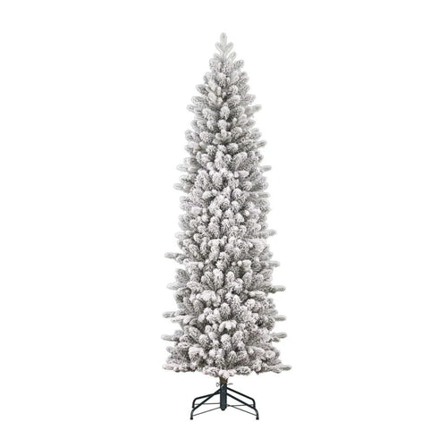 Black Box Trees Harma Slim Kerstboom met Sneeuw en Scharnierconstructie voor Snelle Montage - Kunstboom voor Kleine Ruimtes - Kerstversiering voor