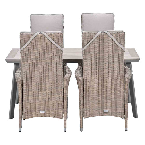 Garden Impressions Tuinset Collin 5-delig - Penedo tuintafel 160x90 taupe