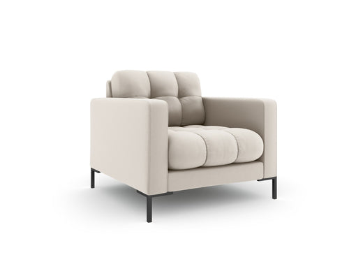Cosmopolitan Design Fauteuil Bali structurele stof, beige - 96x87x75cm