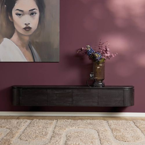 Starfurn Tv-meubel Excellent - Zwart Hout - 200x35x30cm