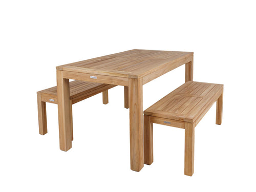 MaximaVida teak picknickset Java 150 cm – 3-delig - vtwonen shop