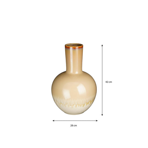 Mica Decorations Holm Vaas - H42 x Ø28 cm - Keramiek - Crème