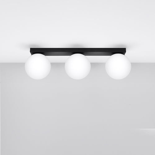 Sollux Lighting Plafondlamp YOLI 3 zwart - 50x12x14,5cm