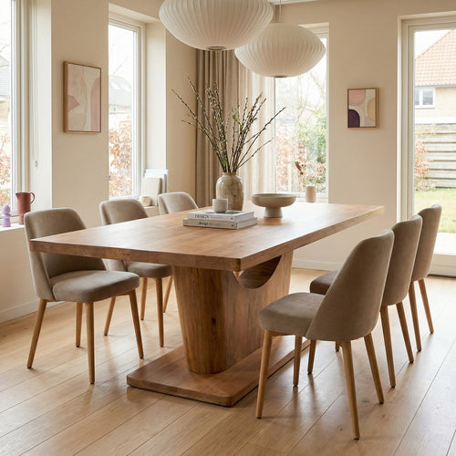 StarFurn Eettafel Voco - Rechthoek Naturel Hout - 240x110x76cm