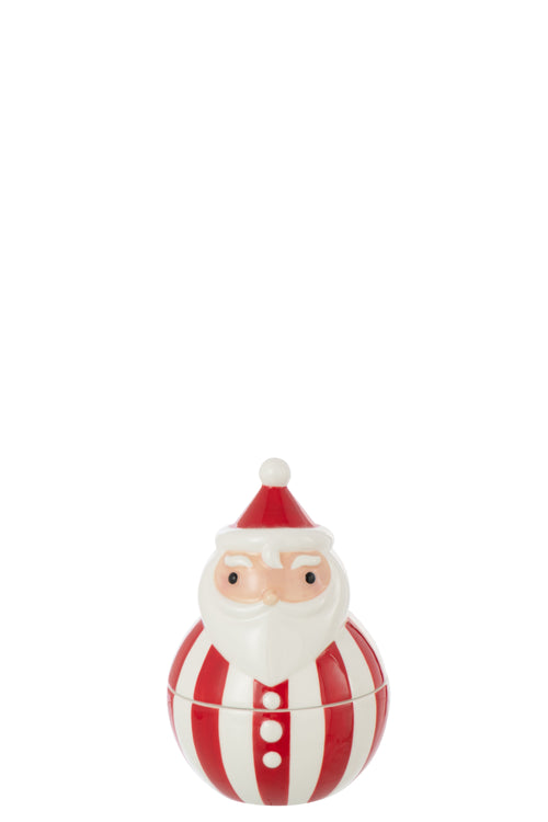 J-Line voorraadpot Sinterklaas Dolomiet - keramiek - kerstrood/wit - small - vtwonen shop