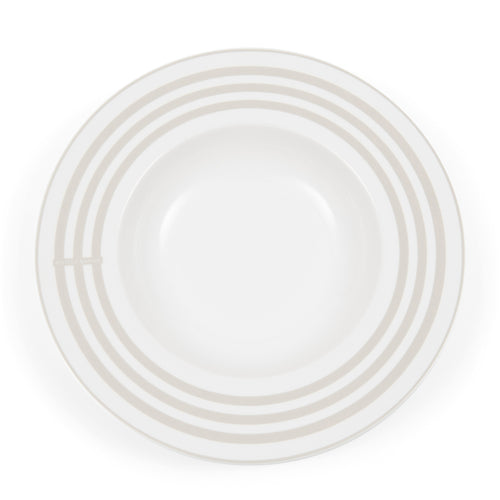 Rivièra Maison Claymont Pasta Plate - Porselein - Wit / Flax - vtwonen shop