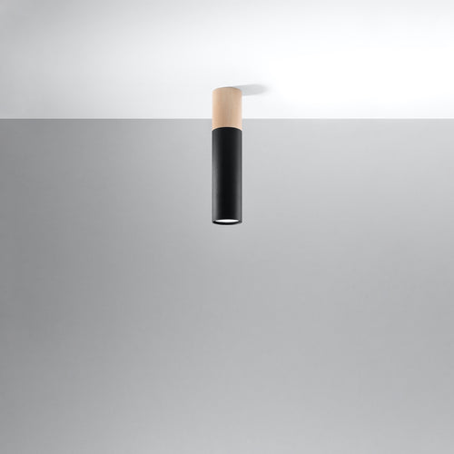 Sollux Lighting Plafondlamp PABLO zwart - 6x6x30cm