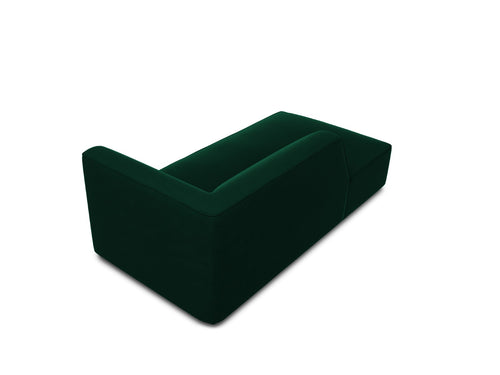 Micadoni - Linker meridiaan "Ruby" flueel, flessengroen - 180x93x69cm