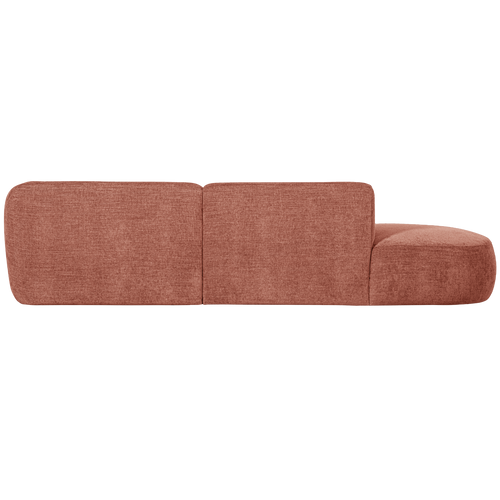 WOOOD chaise longue rechts Polly - Polyester - Roze - 71x258x105/150 - vtwonen shop