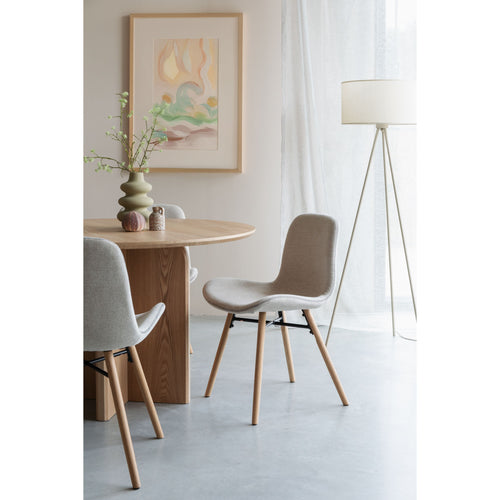 Housecraft Living Lester Eetkamerstoelen Houten poten Beige - Set van 2 - vtwonen shop