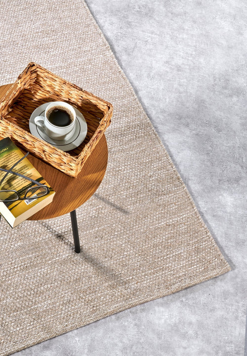 Elle Decoration Delhi Wool Rug Pradesh Linen White 190x280 cm - vtwonen shop