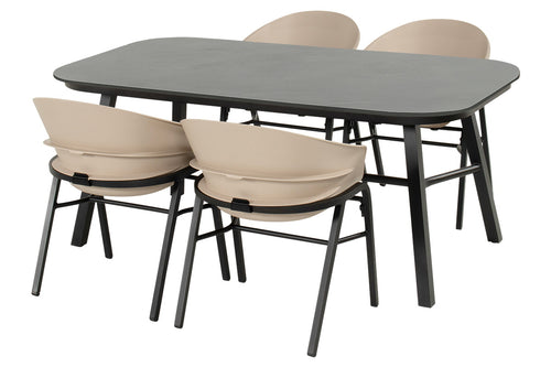 Hartman Tuintafel Tubb - Zwart Keramiek Aluminium - 185x100x75cm - vtwonen shop