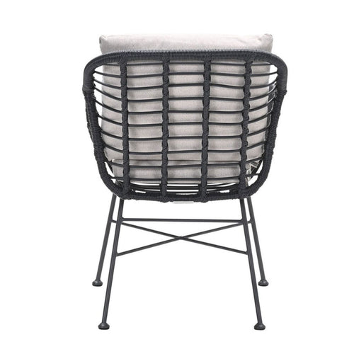 Margriet dining fauteuil- carbon black - zwart -desert sand