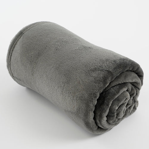 Mica Decorations Famke Fleece Plaid - L180 x B130 cm - Antraciet