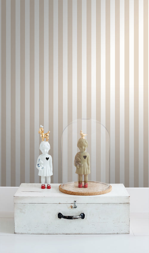 ESTAhome behang strepen beige en wit - 53 cm x 10.05 m - 130949 - vtwonen shop