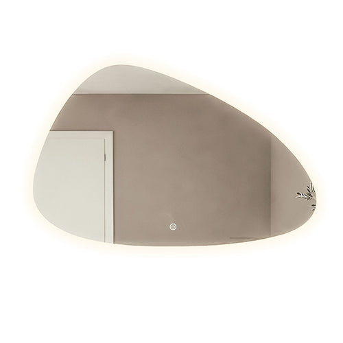 LOMAZOO badkamerspiegel Alicante - met LED verlichting & spiegelverwarming - asymmetrisch - 140 x 85 cm
