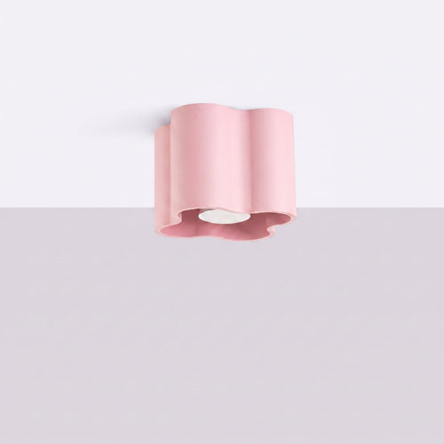 Sollux Lighting Plafondlamp OVIO 1 roze GU10 - 12x12x10cm