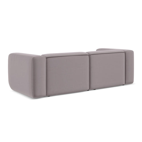LaMiaSofa 3-zits bank Bari - velours - lavendel - 228x89x70