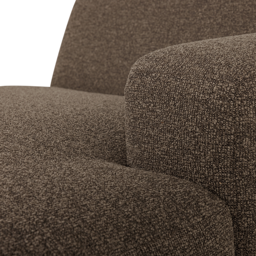 WOOOD chaise longue bank rechts Mojo Base - Bouclé - Bruin - 74x112x162