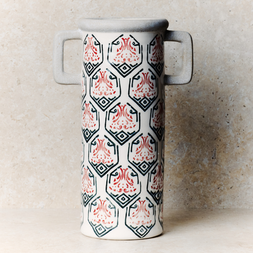 Sia Deco - Amaryllis Grote Vaas - Wit - Keramiek - H43.5 - vtwonen shop