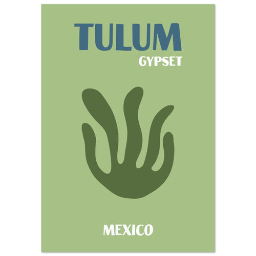 Artfulprints Poster Mexico - Tulum Gypset   - 30x40 cm - Groen