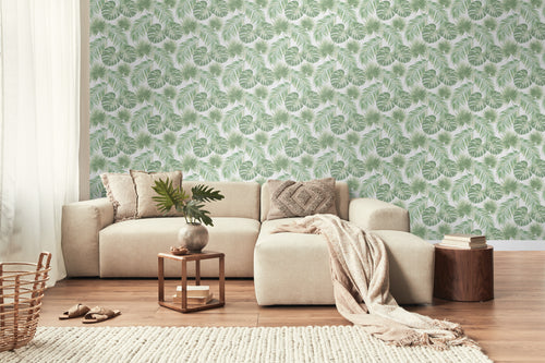Walls4You behang tropische bladeren lichtgroen - 53 cm x 10.05 m - 935310 - vtwonen shop