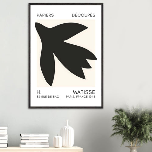 Artfulprints Poster Matisse – Shapes in the air black   - 30x40 cm - Zwart