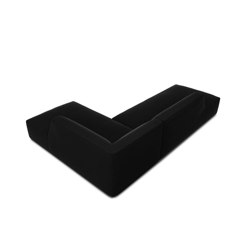 Cosmopolitan Design - Modulaire hoekbank rechts Siena 4-zits, flueel zwart - 180x273x69cm