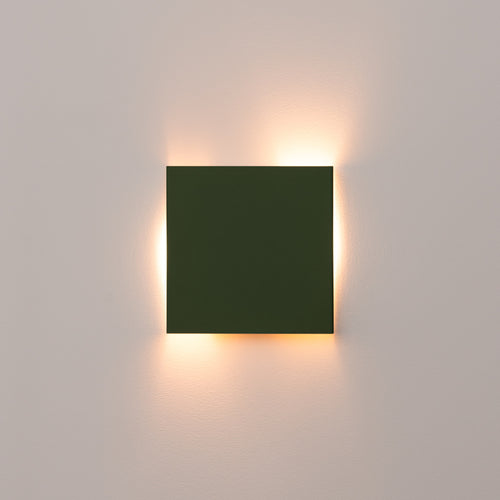 Sollux Lighting Wandlamp VANTA olijfgroen - 15x2,4x15cm