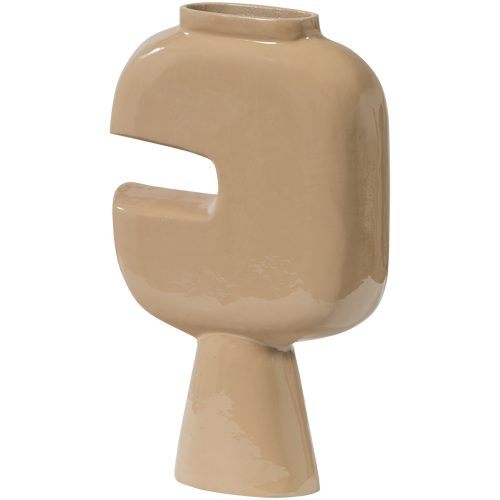 WOOOD vaas Gianna - Aluminium - Zand - 31x21x7