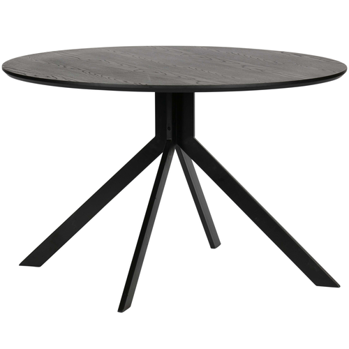 WOOOD eettafel rond Bruno - Mdf - Zwart - 75x120x120 - vtwonen shop