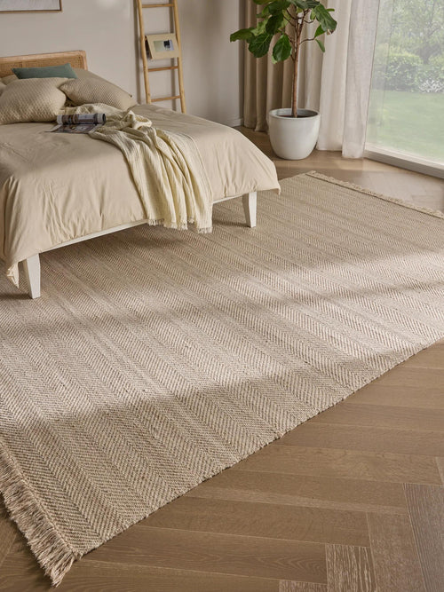 benuta wollen vloerkleed Lars - beige - 120x170 cm