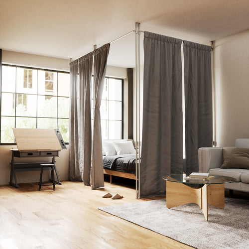Umbra Anywhere uitschuifbare gordijnroede en kamerscherm - vtwonen shop