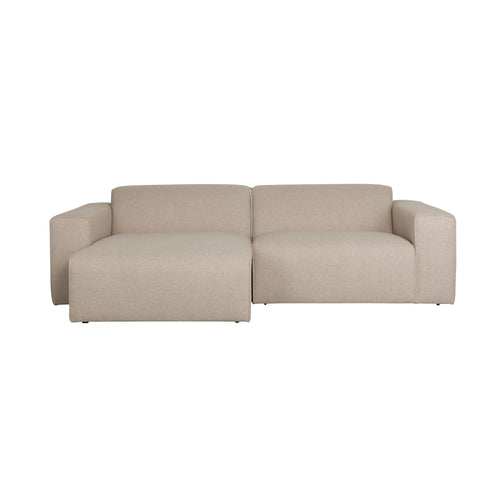 Zuiver Sofa Milka 3-zitsbank Chaise longue Links Cappuccino - vtwonen shop