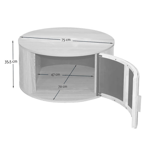 Calicosy - ERNEST Salontafel - Licht hout - 75x75x35,5 cm