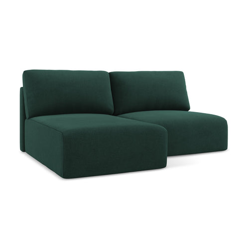 LaMiaSofa hoekbank links Ostia - textuurstof - flessengroen - 210x149x79
