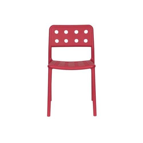 Housecraft Living Serra Tuinstoel/ Eetkamerstoelen Kunststof Rood - Set van 4 - vtwonen shop