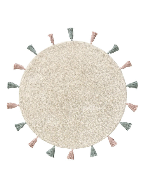 benuta wasbaar kindervloerkleed Malu - crème - ø 120 cm