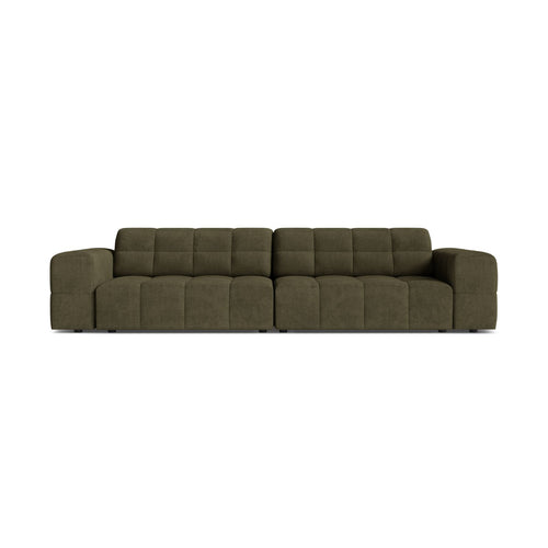 Cosmopolitan Design - Bank Chicago 4-zits, chenille groente - 102x252x78cm