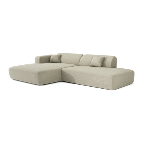 Sia Home - Open hoekbank links MYRA - kruisweefsel beige 300cm