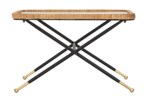 Mauro Ferretti koffietafel - 70x50x45 cm - zwart/bruin