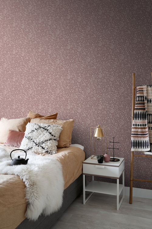 ESTAhome behang bloemetjes oudroze - 53 cm x 10.05 m - 131133 - vtwonen shop