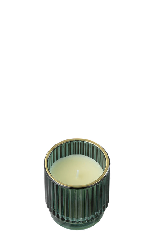 J-Line geurkaars Cedar Breeze - was - groen - small - 19U