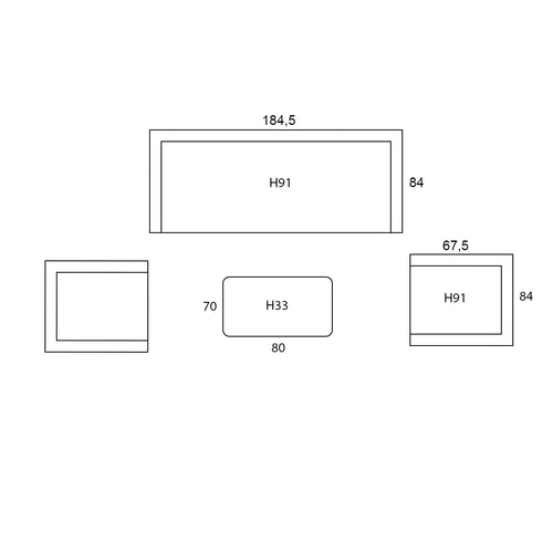 4 Seasons loungeset Moretti bruin 5-delig - vtwonen shop