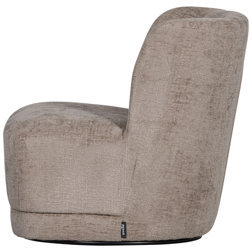 WOOOD draaifauteuil Atty - Polyester - Zand - 75x74x65 - vtwonen shop