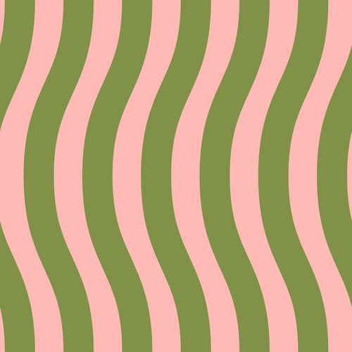 ESTAhome behang golvende strepen roze en groen - 50 x 900 cm - 131610 - vtwonen shop