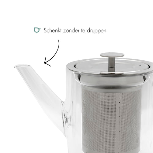 Bredemeijer - Theepot San Remo 1,0L dubbelwandig glas - vtwonen shop