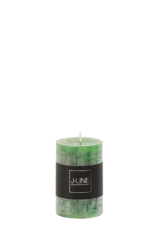 J-Line cilinderkaars - lichtgroen - small - 18U - 6 stuks